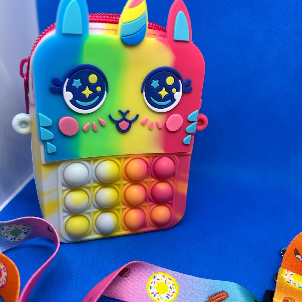 Kids cute pop it purse